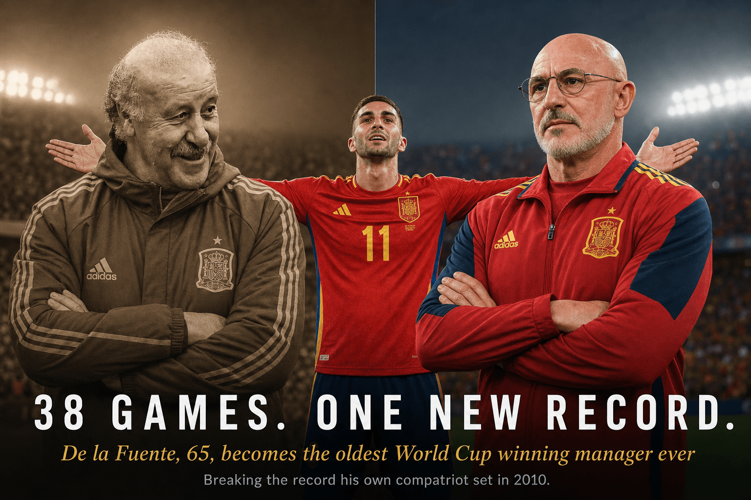 Spain's Unbeaten Run Reaches 38 Games as De la Fuente Makes History
